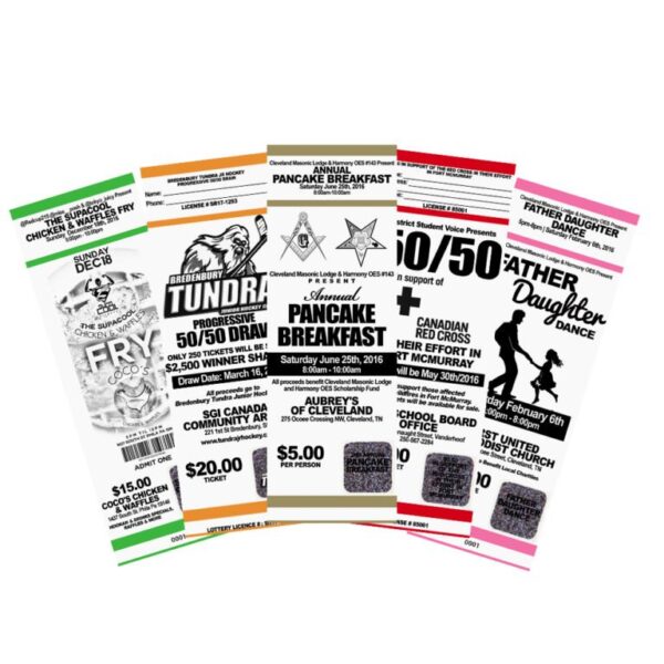 50/50 Ticket Printing